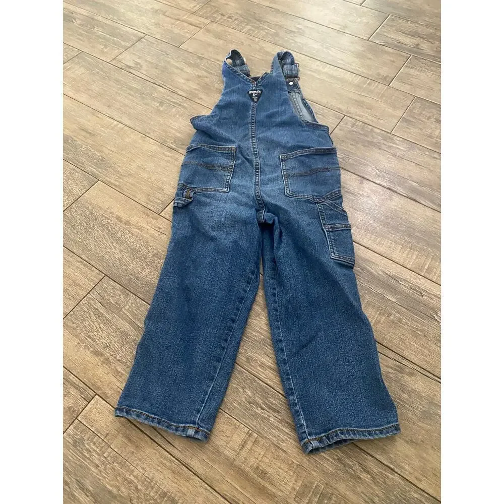 OshKosh B'gosh Kids Blue Toddler Vestbak Dungarees Overalls Jeans Size 5T
